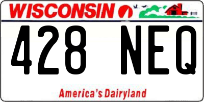WI license plate 428NEQ