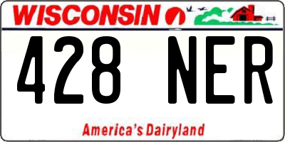 WI license plate 428NER