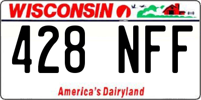 WI license plate 428NFF