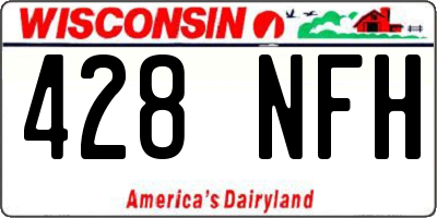 WI license plate 428NFH