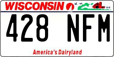 WI license plate 428NFM