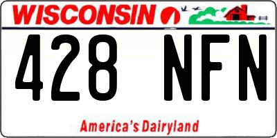WI license plate 428NFN