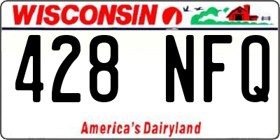 WI license plate 428NFQ