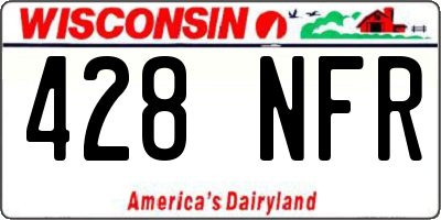 WI license plate 428NFR