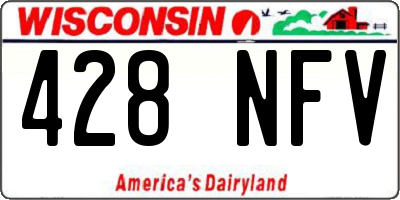 WI license plate 428NFV