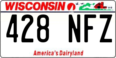 WI license plate 428NFZ
