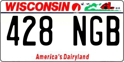 WI license plate 428NGB