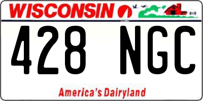 WI license plate 428NGC