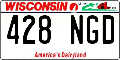 WI license plate 428NGD