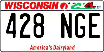 WI license plate 428NGE