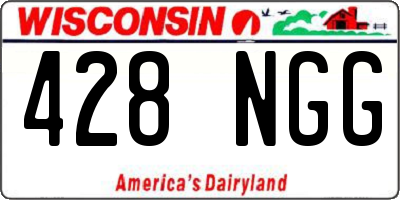 WI license plate 428NGG