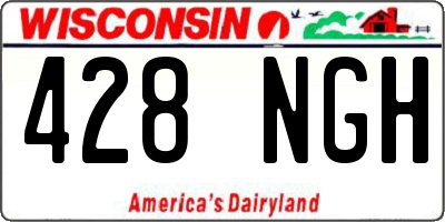 WI license plate 428NGH