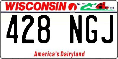 WI license plate 428NGJ