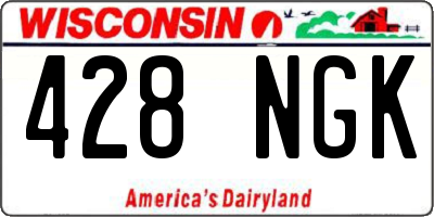 WI license plate 428NGK