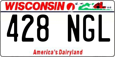 WI license plate 428NGL