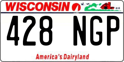 WI license plate 428NGP