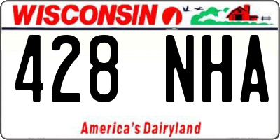 WI license plate 428NHA