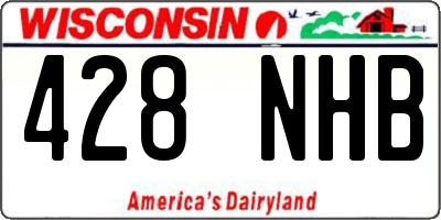 WI license plate 428NHB