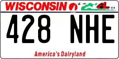 WI license plate 428NHE