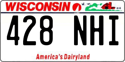 WI license plate 428NHI