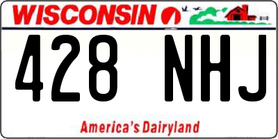 WI license plate 428NHJ