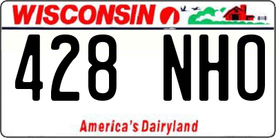 WI license plate 428NHO