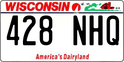 WI license plate 428NHQ