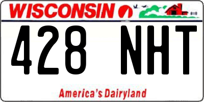 WI license plate 428NHT