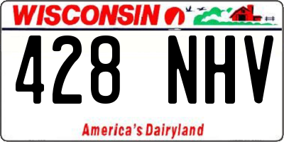 WI license plate 428NHV