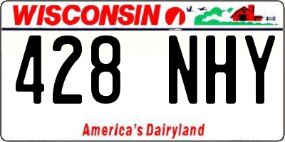 WI license plate 428NHY