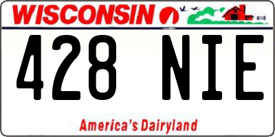 WI license plate 428NIE
