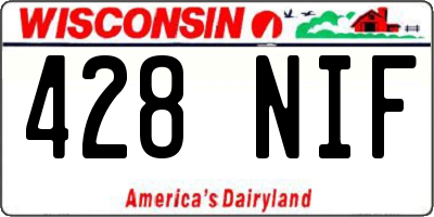 WI license plate 428NIF