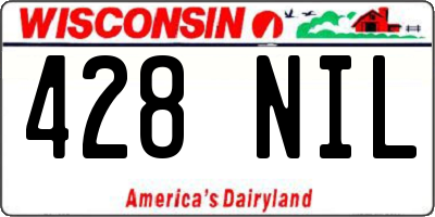 WI license plate 428NIL