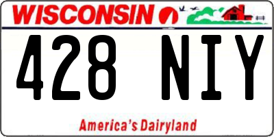 WI license plate 428NIY