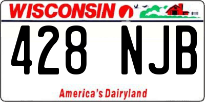 WI license plate 428NJB