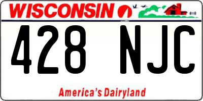 WI license plate 428NJC