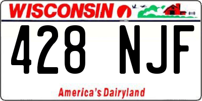 WI license plate 428NJF