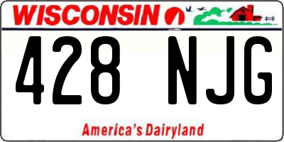 WI license plate 428NJG