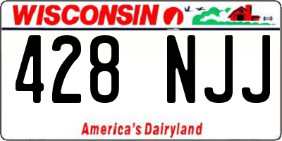 WI license plate 428NJJ