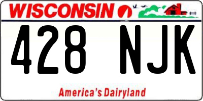 WI license plate 428NJK