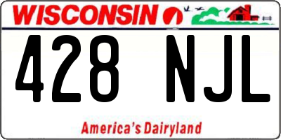 WI license plate 428NJL