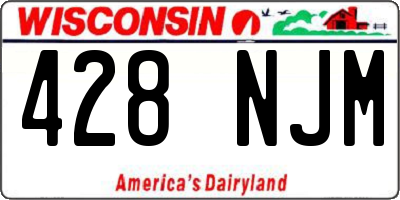 WI license plate 428NJM