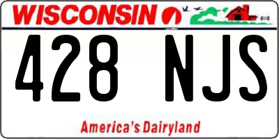 WI license plate 428NJS