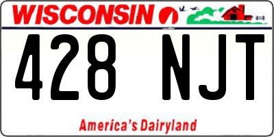 WI license plate 428NJT