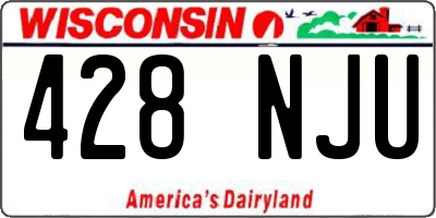 WI license plate 428NJU