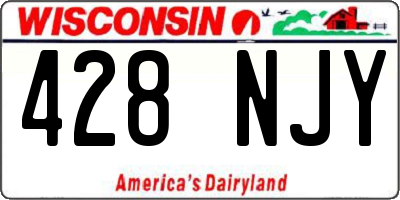 WI license plate 428NJY