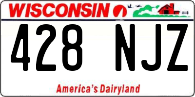 WI license plate 428NJZ