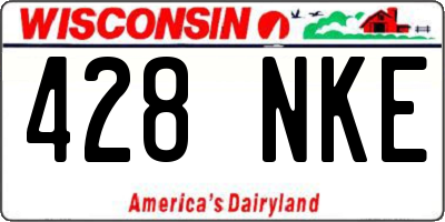 WI license plate 428NKE