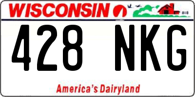 WI license plate 428NKG