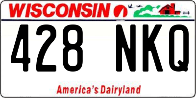 WI license plate 428NKQ